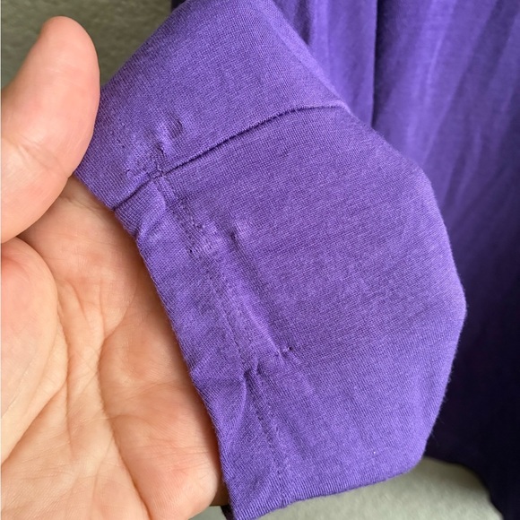 Ralph Lauren Women's Purple Viscose Jersey Knit
Cutout Cold Shoulder Top M - Picture 10 of 11